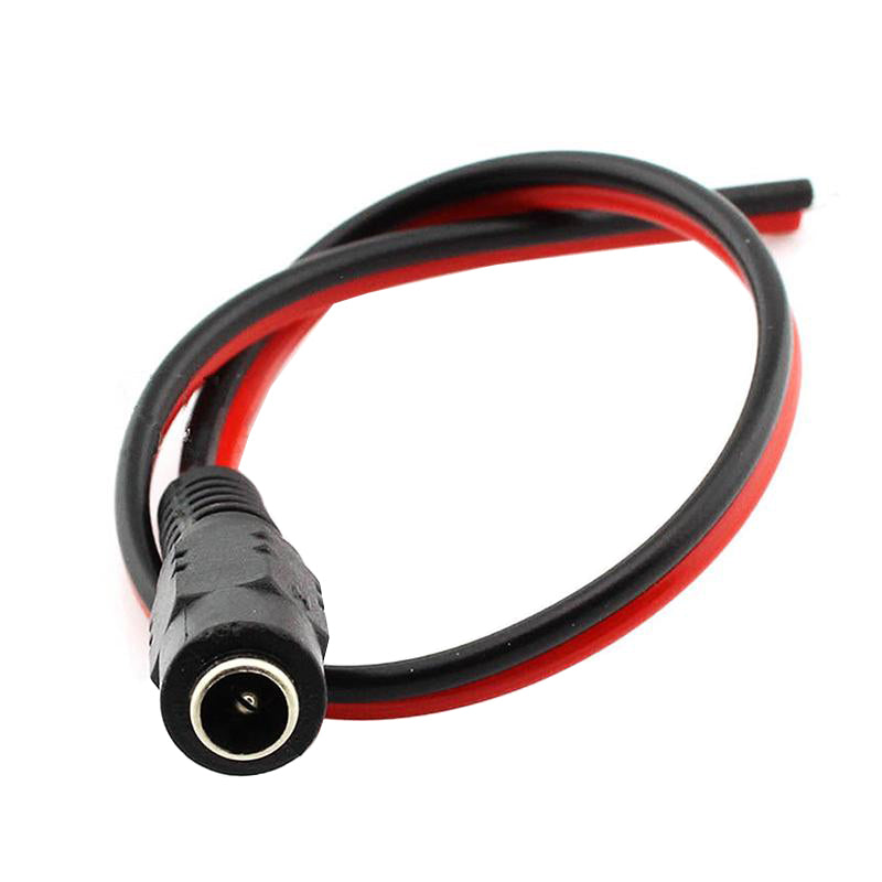 50Pcs 12V Female DC Power Socket Jack Plug Wire Connector Cable CCTV DC 5.5  x 2.1mm