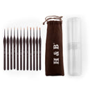 H&B 12 Pcs Hook Line Pen Set Paint Brush Miniature Detail Fineliner Nail Art Drawing Pens Brushes For Acrylic Painting Supplies