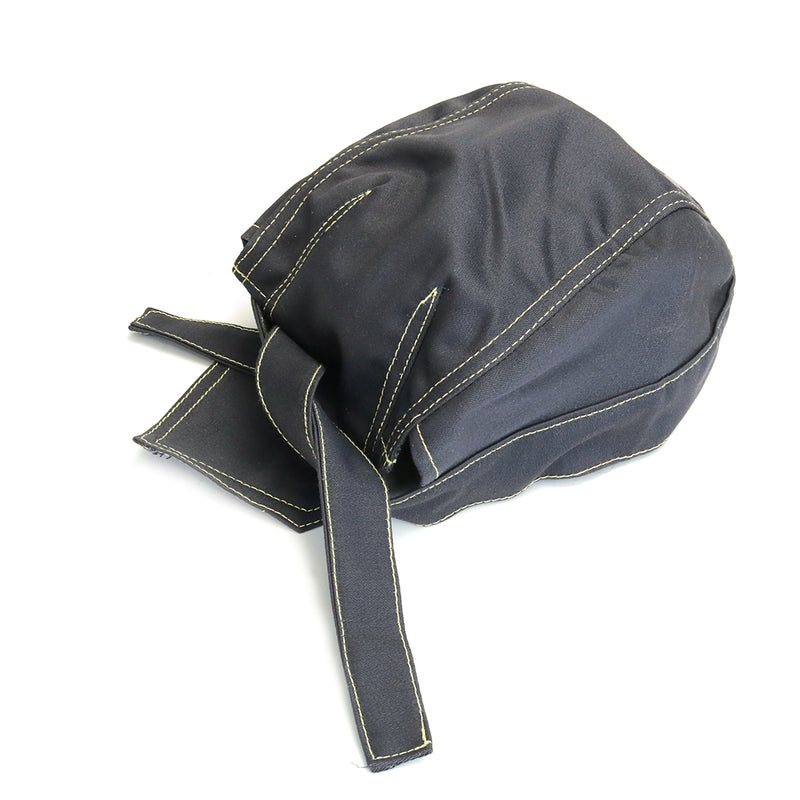 Grey Welding Flame Retardant Hat Cap Scarf Helmet Head Protection Universal