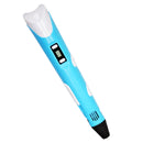 2nd Generation 3D Printing Pen with 3x 1.75mm ABS Filament Kit for Beginners & Kids with EU Standard Plug Power Adapter