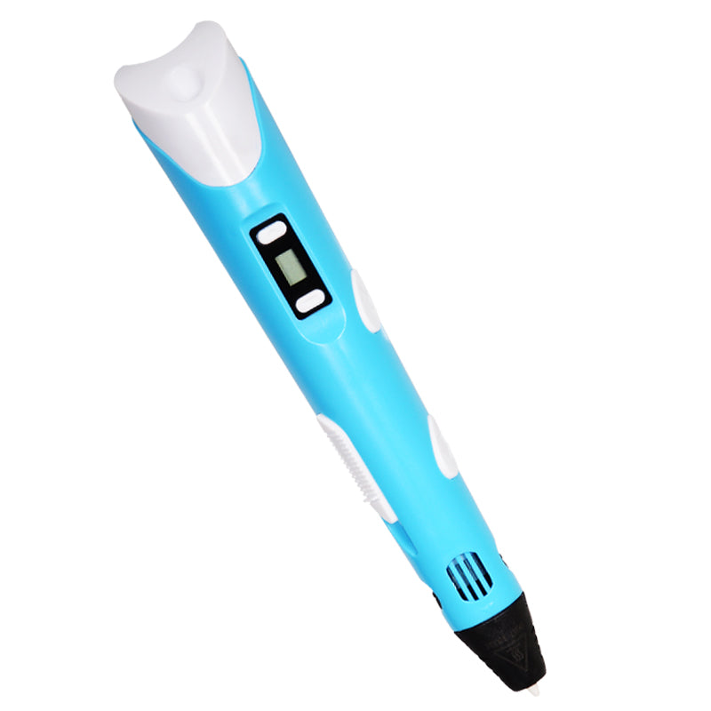 2nd Generation 3D Printing Pen with 3x 1.75mm ABS Filament Kit for Beginners & Kids with EU Standard Plug Power Adapter