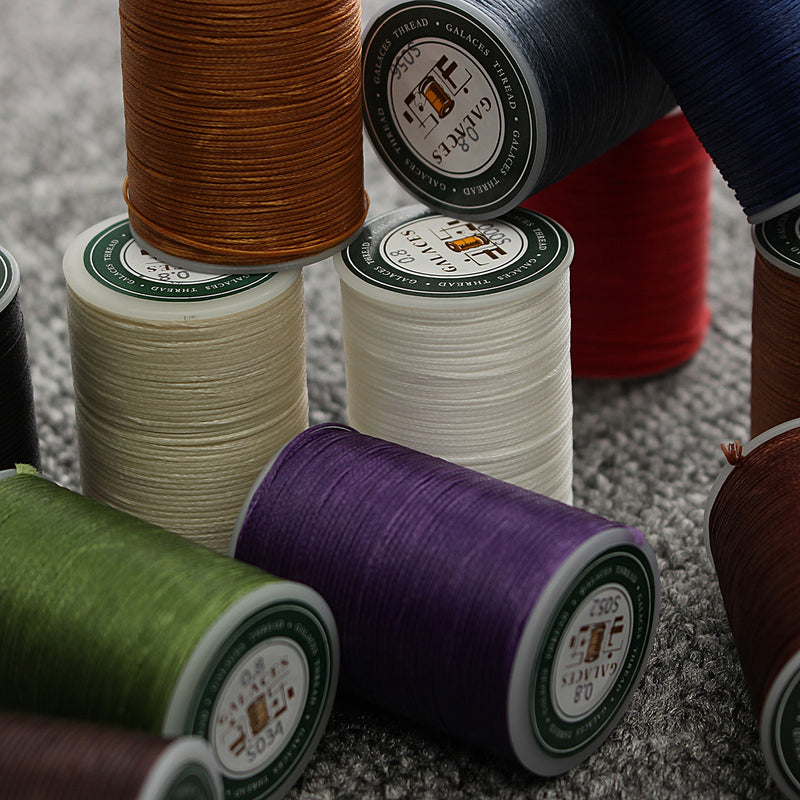 Waxed Thread 0.8mm 78m Polyester Cord Sewing Kit Stitching Leather Craft Bracelet