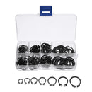 200pcs Black Shaft with Ring M6-M20 Combination Open Elastic Snap Ring Plier Ring