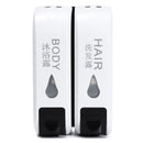 2x 350mL Wall Mounted Bathroom Soap Dispenser Shower Body Lotion Shampoo Liquid Storage Bottle