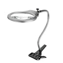 Magnifier LED Light Magnifying Glass w/ Clamp Lamp Flexible Clip on Desktop