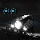 XANES 360 Rotation 400 LM Waterproof Bike Light T6+2XPE 4 Modes Head Lamps Handfree Aluminum Alloy