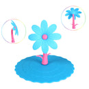 Colorful Flower Silicone Dustproof Cup Lid Leakproof Cup Cover