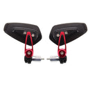 7/8inch 22mm Universal Motorcycle Aluminum Rear View Side Mirrors Handlebar End Red