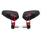 7/8inch 22mm Universal Motorcycle Aluminum Rear View Side Mirrors Handlebar End Red