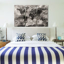 Miico Hand Painted Three Combination Decorative Paintings Lunar Surface Wall Art For Home Decoration