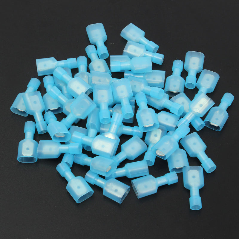 Excellway TC01 50pcs Blue Quick Splice Wire Terminal And Female Spade Connector Set