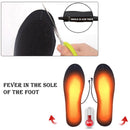 Black Electric Heated Shoe Insole Warm Foot Heater Breathable Deodorant