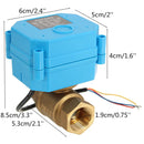 DC12V DN15 CR02 Electrical Valve G1/2 Inch 2 Way CR02 3-Wire Brass Motorized Ball Valve