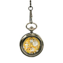 JIJIA JX006 Coverless Hollow  Gold Luxury Mechanical Watch Pocket Watch