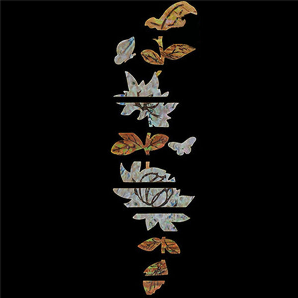 Guitar Bass Inlay Fretboard Sticker Marker DIY Fret Decal Butterfly over Flower