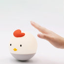 Home Creative Tumbler Cartoon Silicone Cuckoo Chicken Night Light Patting Lamp Bedside Baby Sleep Night Light