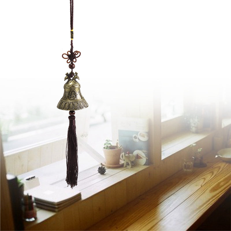 Chinese Wind Chime Peacock Single Bell Lucky Feng Shui Hanging Garden Decorations