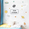 Miico FX64036 Cartoon Wall Sticker Spaceship Meteorite Combination Stickers Children's Room Decoration Wall Stickers