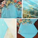 4 Pcs Blue Single Double Queen King Size Bed Set Pillowcase Quilt Duvet Bedding Sets