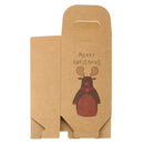 Merry Christmas Paper Bags Biscuits Portable Tote Bag for Cafe Bakery Box Gift
