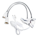 30CM E27 Double Heads Clip With Switch Extension Bulb Lamp Holder Socket for LED Grow Light