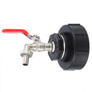 S100x8 Brass IBC Tank Adapter Double Tap Coarse Thread Outlet Replacement Drain Adapter to 1/2'' Hose Barb Coupler Valve Fitting Parts Connector for Garden
