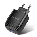 Bakeey QC3.0 Universal Travel Fast Charging Portable USB Wall Charger EU US UK Plug for iPhone 11 Pro Max for Samsung S10+ Xiaomi 9T Redmi Note8 HUAWEI P30Pro