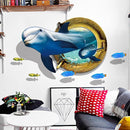 Miico Creative 3D Dolphin Window Sea Fishes PVC Removable Home Room Decorative Wall Decor Sticker