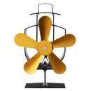 IPRee Black Fireplace 4 Blade Heat Powered Stove Fan komin Log Wood Burner Quiet Fan Heat Distribution Home Efficient  Eco Friendly