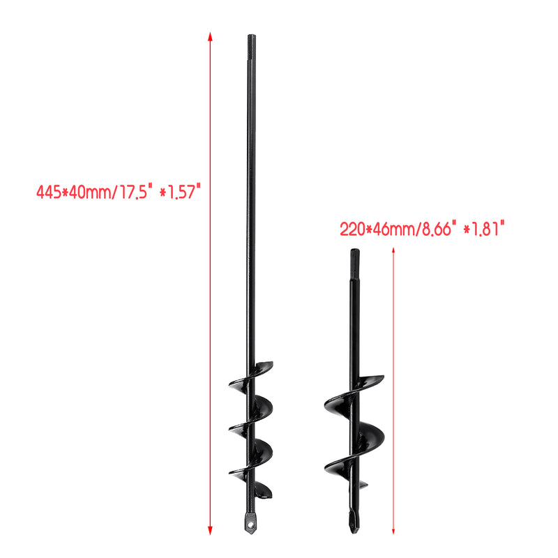 Auger Spiral Drill Bit Yard Garden Drill Planting Planter Hole Digger Tool