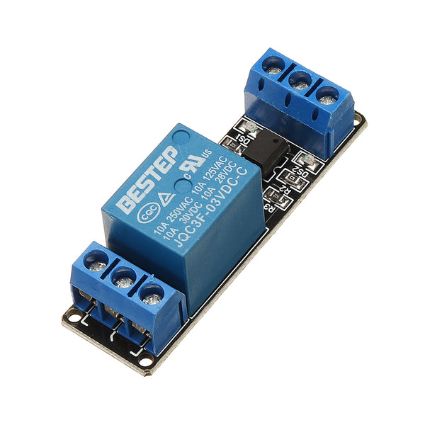 10pcs BESTEP 1 Channel 3.3V Low Level Trigger Relay Module Optocoupler Isolation Terminal For