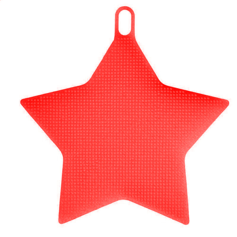 KCASA KC-SC41 Multi-function Star Shape Silicone Dish Cleaning Brush Scrubber Heat Resistant Coaster