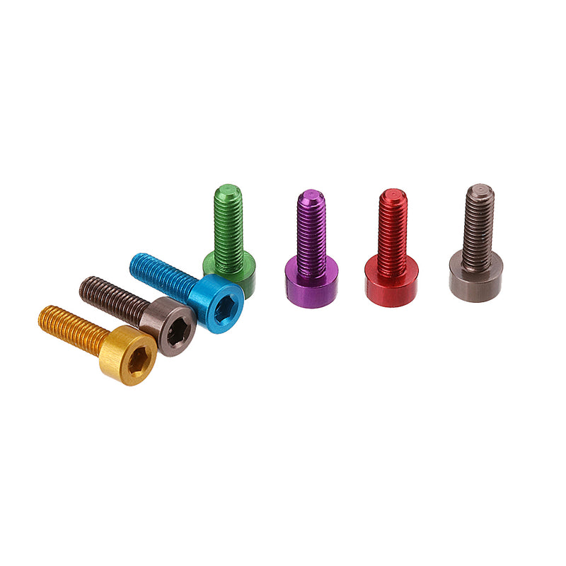 Suleve M3AH12 10Pcs M310mm Hex Socket Screw M3 Cap Head Bolt 7075 Aluminum Alloy Multicolor