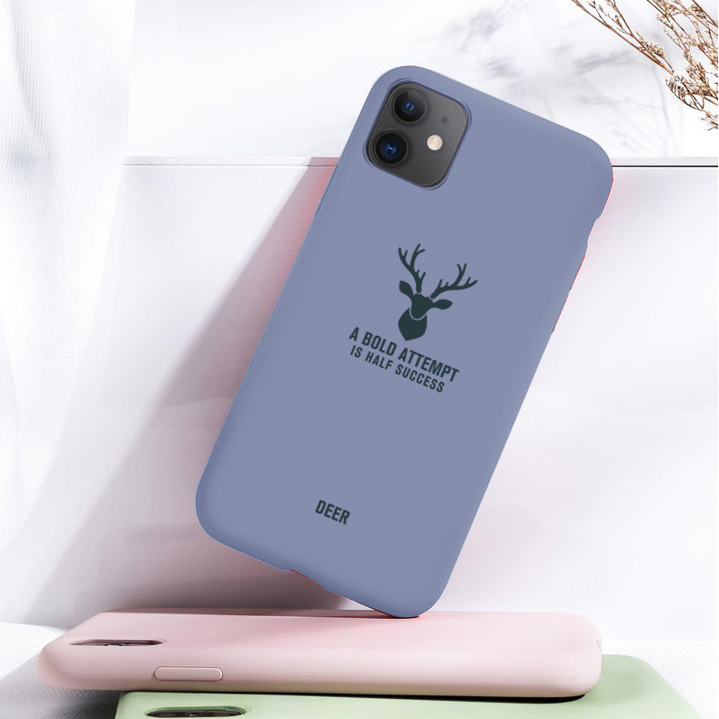 Bakeey Deer Pattern Shockproof Soft Rubber Liquid Silicone Protective Case for iPhone 11 6.1 inch