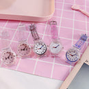 Deffrun Casual Style Transparent Women Wrist Watch Cute Style Student Kid Quartz Watch