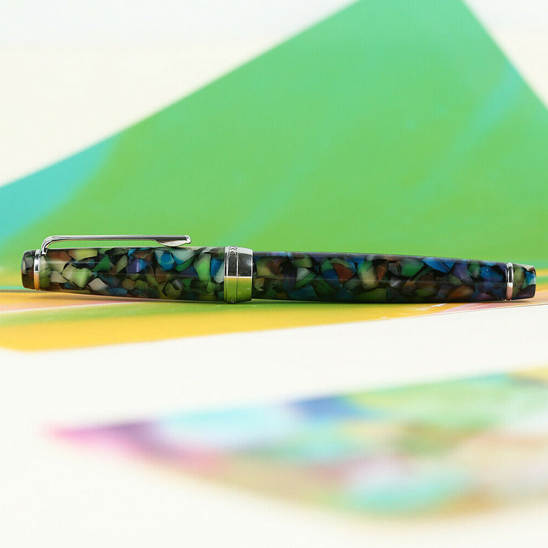 MOONMAN DELIKE Fountain Pen Newmoon Series Acrylic Resin EF/F/Small Bent Writing Pen Gift Set for Business Office