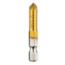 Drillpro 6pcs 6-19mm Countersink Drill Bit 5 Flutes Hex Shank Titanium Coated Chamfer Cutter Set