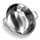 38cm Thick Stainless Steel Hot Pot Two-Flavors Induction Cooker Kitchen Cookware