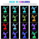 3D Dinosaur Night Light Touch Remote Control Gift Home Decor Sleeping Table Lamp