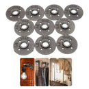 10pcs 3/4 Inch Black Flange DN20 Four Holes Flange Iron Pipe Floor Fitting Plumbing Threaded Flange