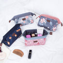 Korean Cosmetic Bag Flower Flamingo Fox Portable Waterproof Travel Storage Bag Large Capacity Pencil Case