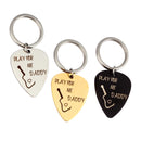 1Pcs Stainless Steel Guitar Picks with Keychain or Pendant Necklace