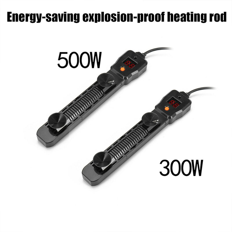 300W 500W LED Digital Adjustable Water Heater Rod Autamatic Submersible Aquarium Fish Tank Heater Stick