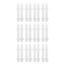 12PCS Plastic Fence Decorations White Home Christmas Xmas Tree Ornaments Miniature Border Grass Lawn Edge Fence