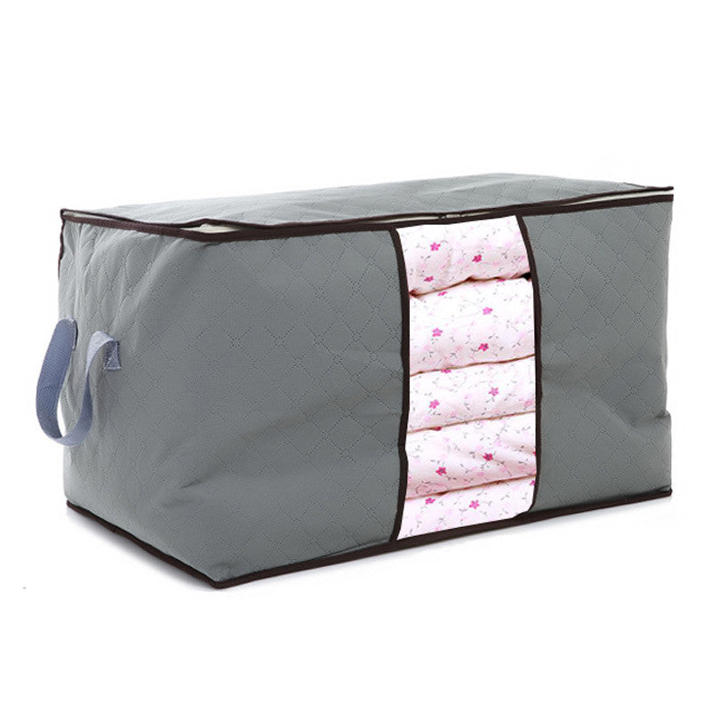 High Capacity Clothes Quilts Storage Bag Folding Organizer Bags Bamboo Portable Storage Container