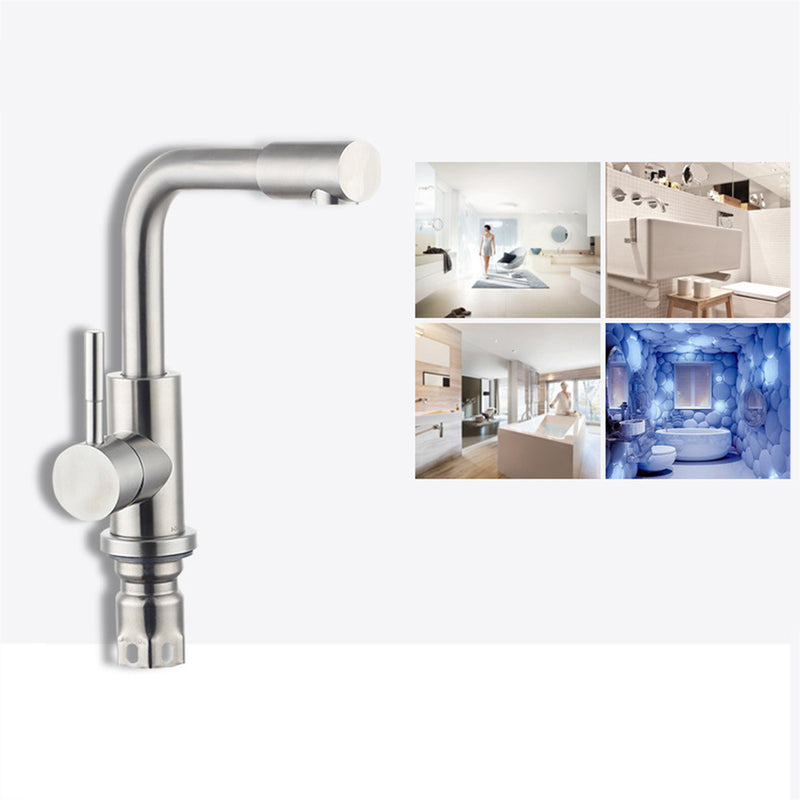 Stainless Steel Sink Faucet Kitchen Single Hole Faucet Hot And Cold Water Mixer Tap