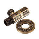 Antique Brass Triangle Valve Bathroom Accessory G1/2 Brass Angle Stop Valve Filling Valve Hexagonal Column Type