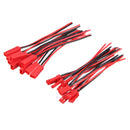 Excellway 20pcs 2 Pins JST Female Connector Plug Cable Wire Line 110mm 22AWG