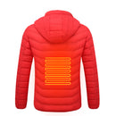 Electric USB Intelligent Heated Warm Back Abdomen Neck Cervical Spine Hooded Winter Jacket Motorcycle Skiing Riding Coats