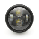 6.5inch 12V Motorcycle LED Round Headlight Hi/Lo Beam Bulb Cafe Racer Universal